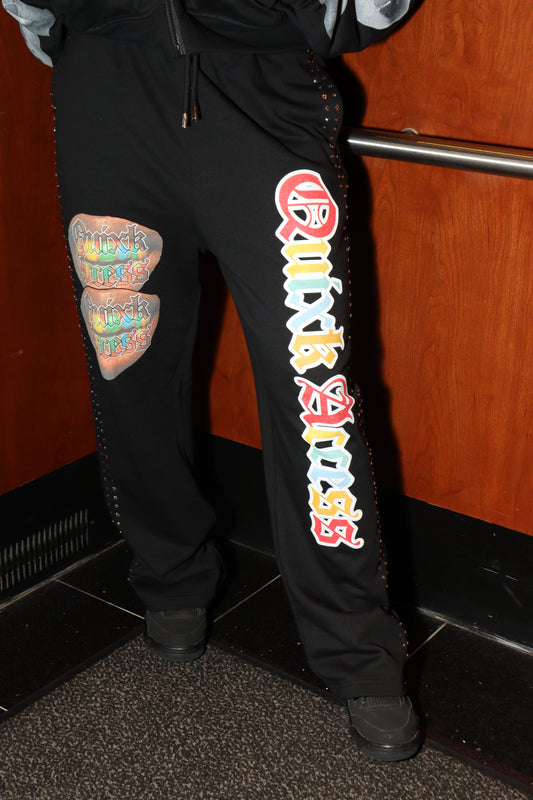 Black Quixk Access Sweatpants